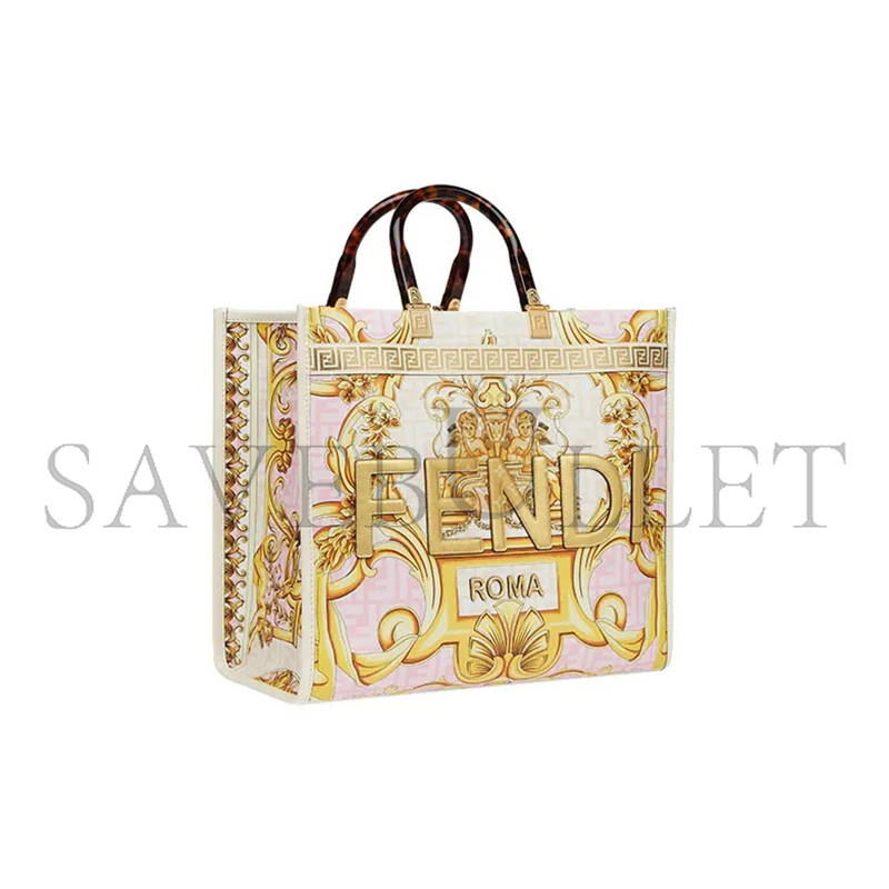 FENDI SUNSHINE VERSACE CO-BRANDED FENDACE SUNSHINE TOTE BAG 8BH386AJTXF1HM8 (35*31*17m)